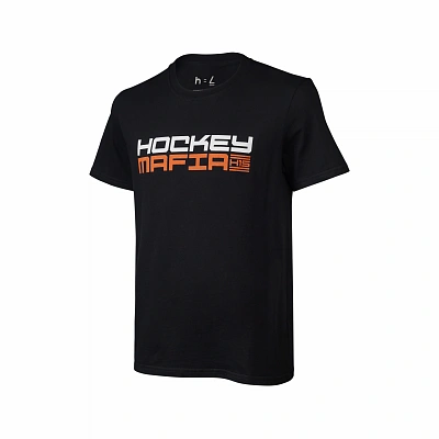 Футболка мужская "Hockey Mafia. Оранжевый принт на спине.